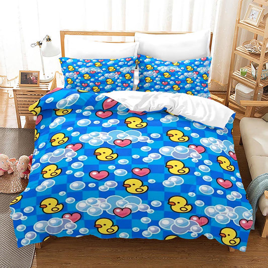 Rubber Duck Printed Duvet Set