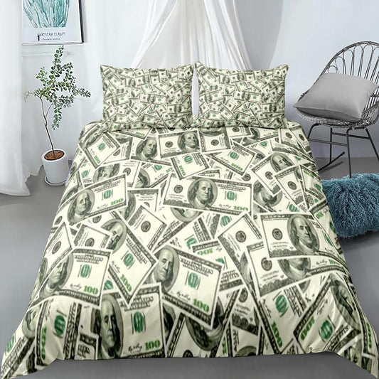 Rich Style Dollar Bill Bed Sheet Set
