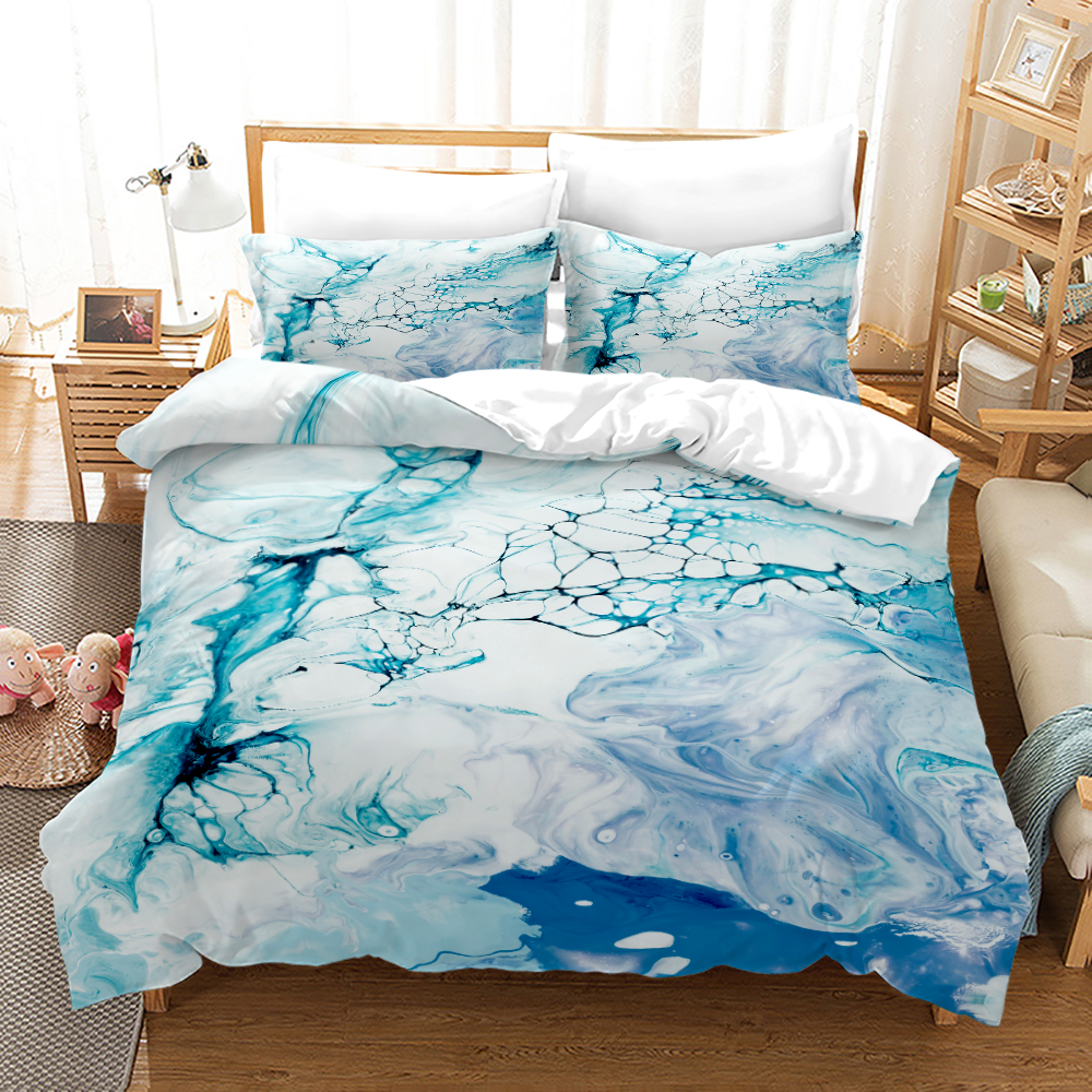 Marble Art Stripe Bedding Set-4 Piece