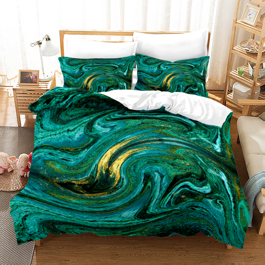 Artistic Marble Stripe Queen Size Bedding