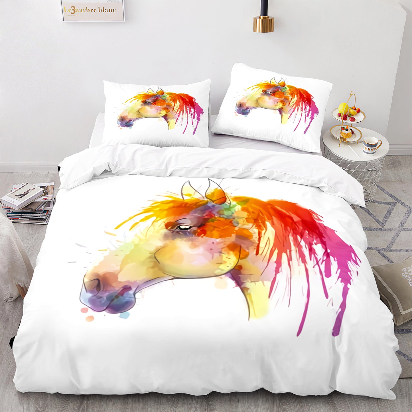 Horse Head Art Bed Set