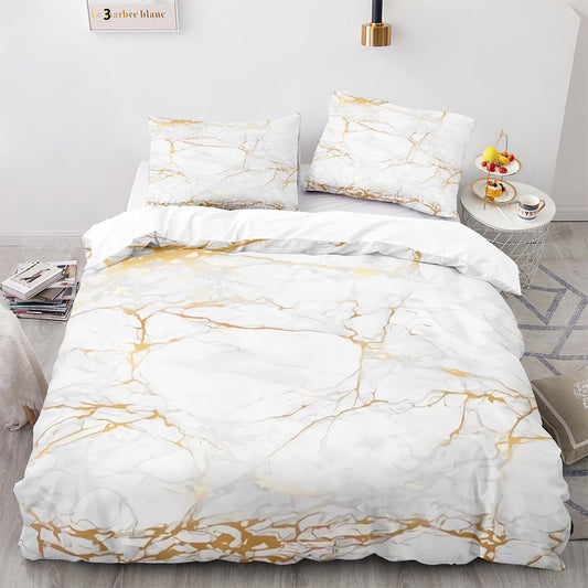 Regal Marble Print Duvet Cover