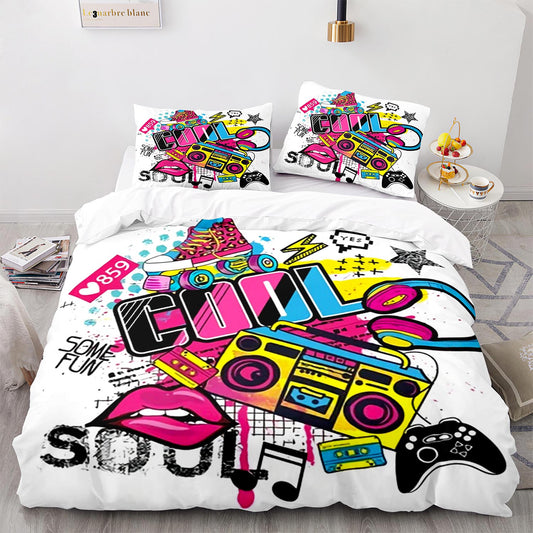 Modern Doodle Print Bedding