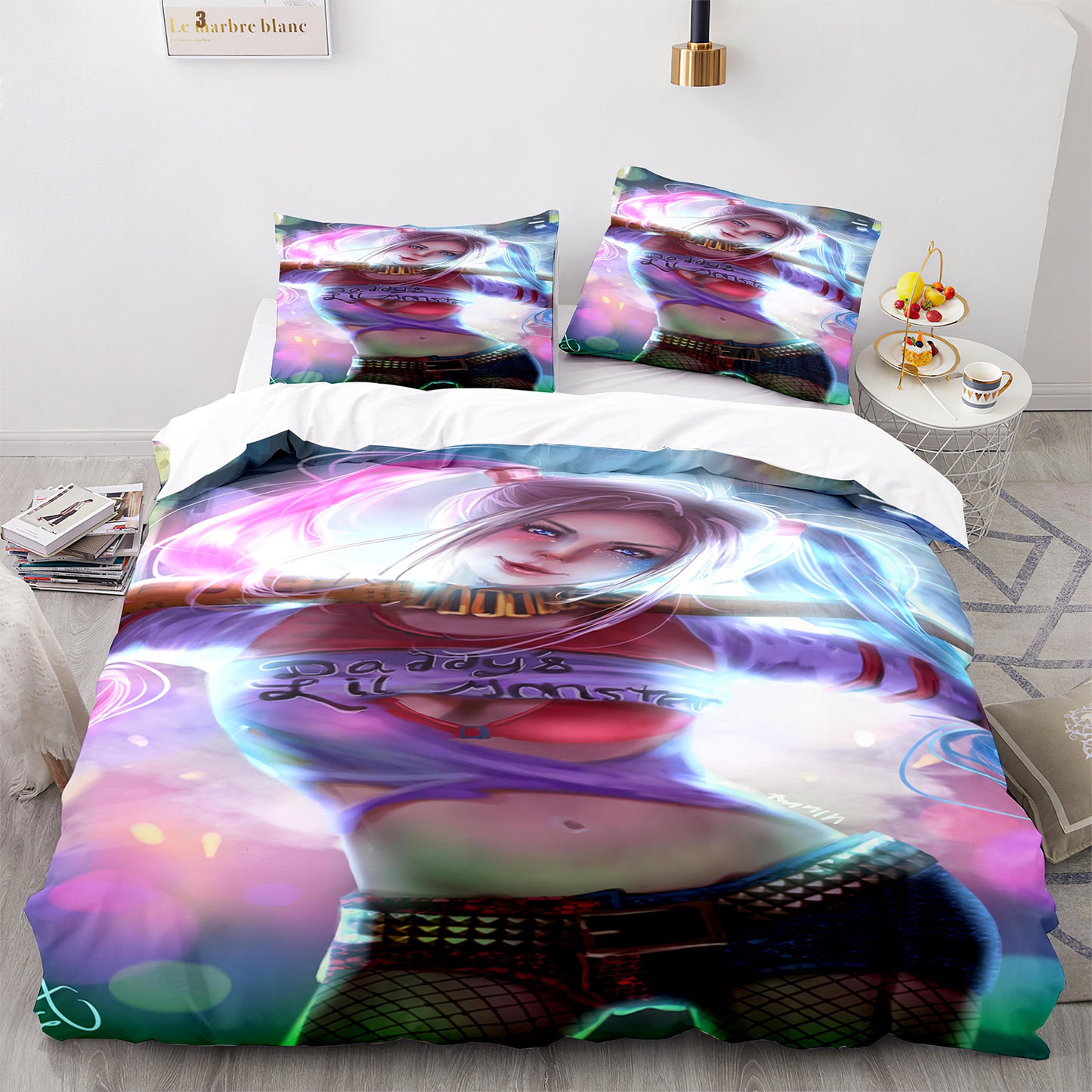 Neon Asylum Bedding - Holographic Arkham Hospital Stripes