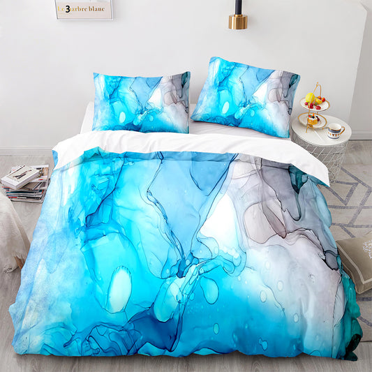 Opulent Marble Design Duvet Set
