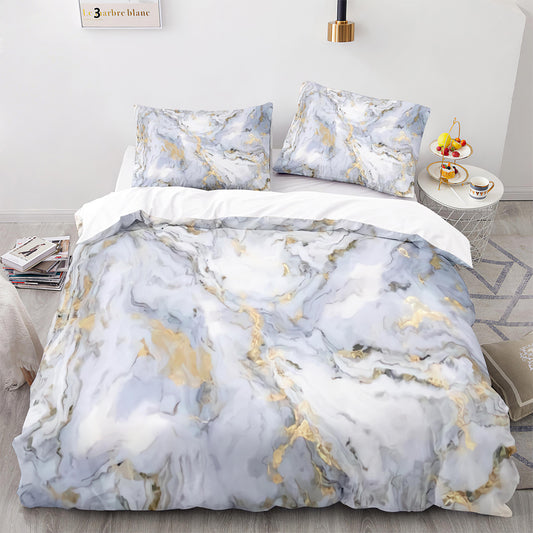 Chic Marble Pattern Comforter Set