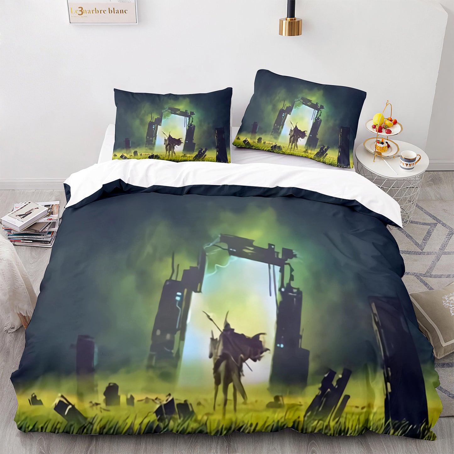 Galloping Elegance Horse Print Bedding Set