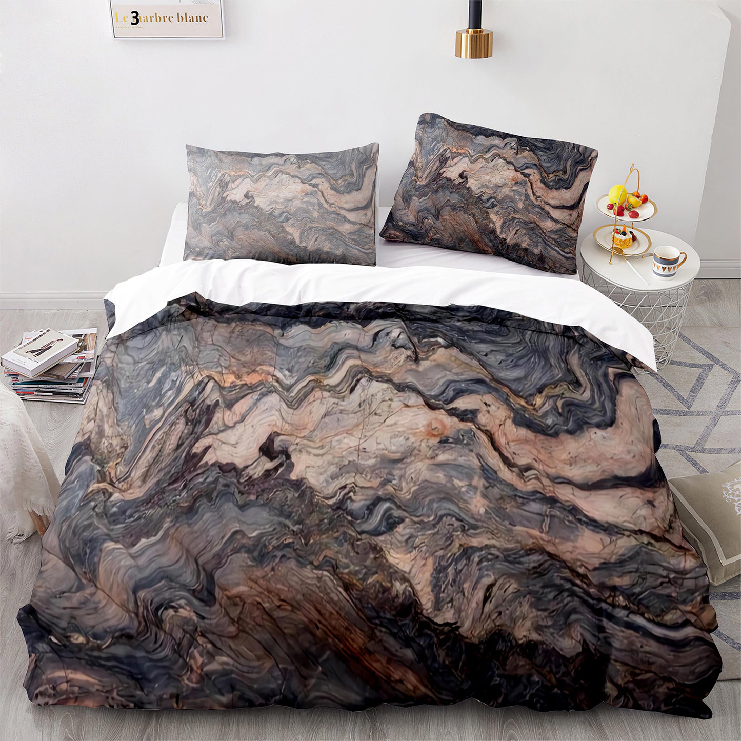 Modern Marble Print 4-Piece Set