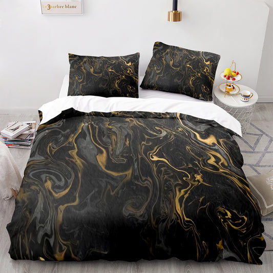 Silky Marble Texture Comforter Set