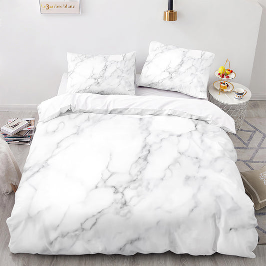 Breathable Organic Cotton Marble Bedding Set