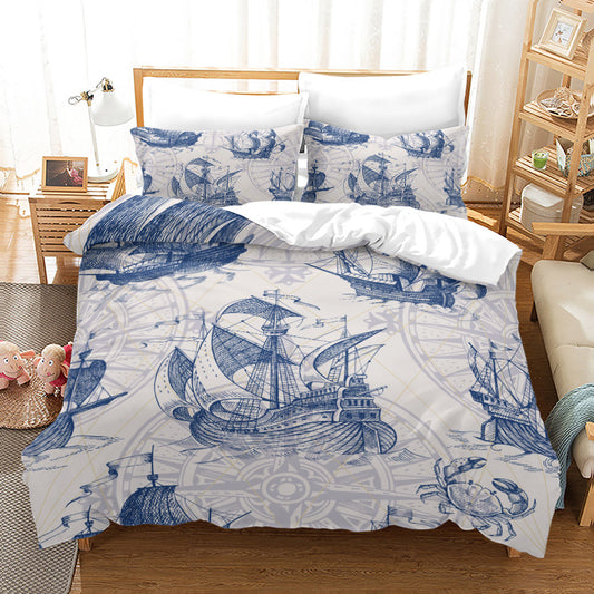 Skull & Crossbones Pirate Luxury Bedding Ensemble