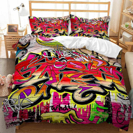 Modern Doodle Print Duvet Cover Set
