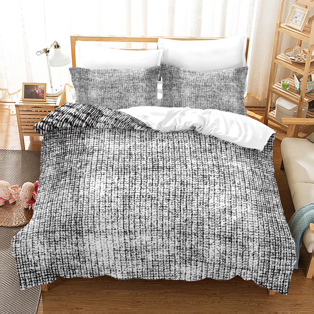 Modern Geometric B&W Bed Set