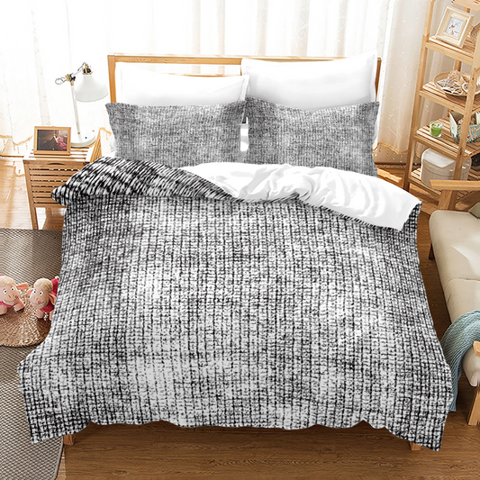 Modern Geometric B&W Bed Set