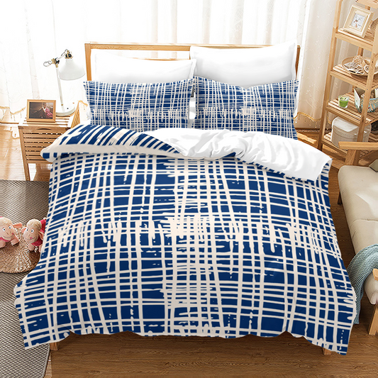 Chessboard Textured Duvet Cover