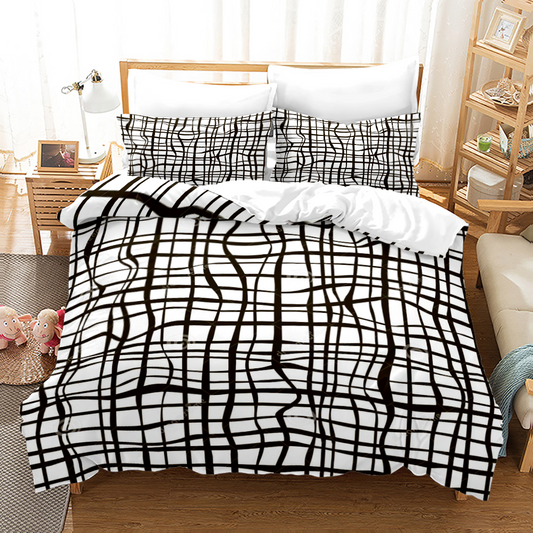 Asymmetric Ink Splash Bed Set