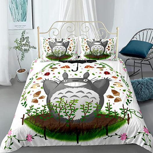 Totoro Cloud Pattern Soft Comforter Set