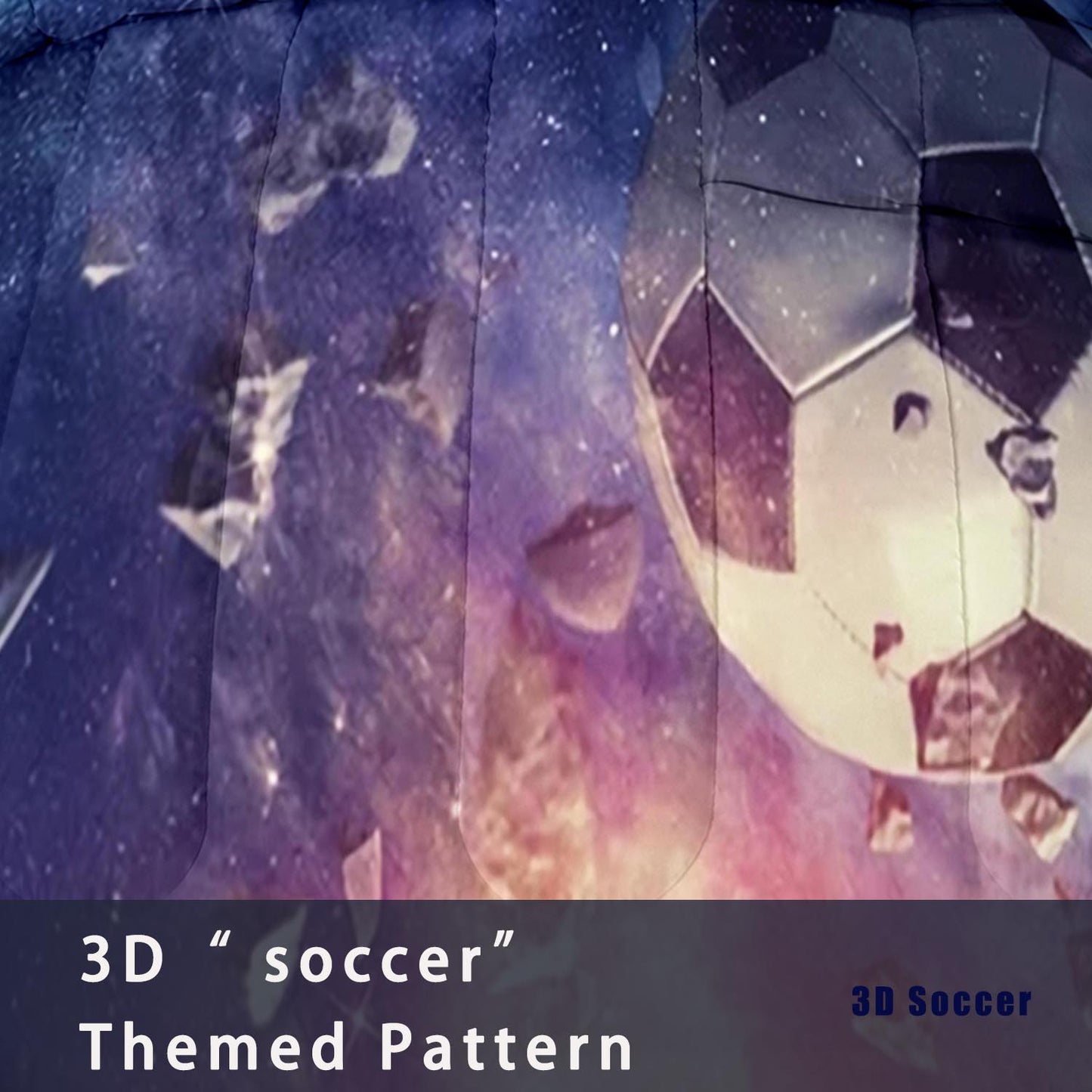 Soccer Ball Pattern 4-Piece Bed Set