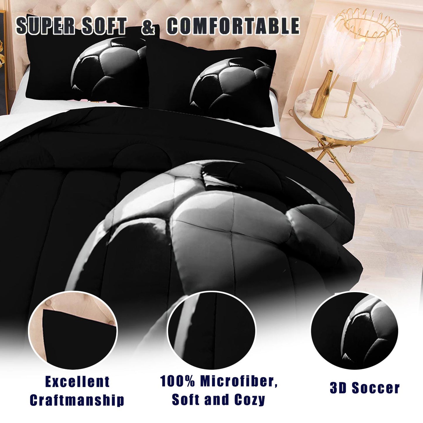 Goal! Printed Football Bedding Collection