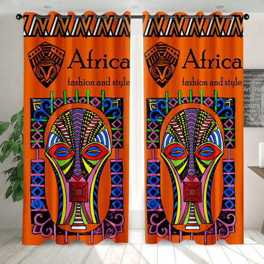 3D African style grommet curtains Africa Fashion And Style