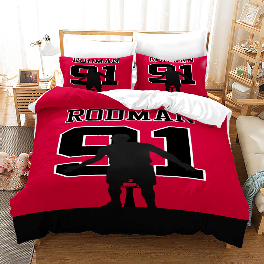 Dennis Rodman 91 Twin Size Duvet Cover Set