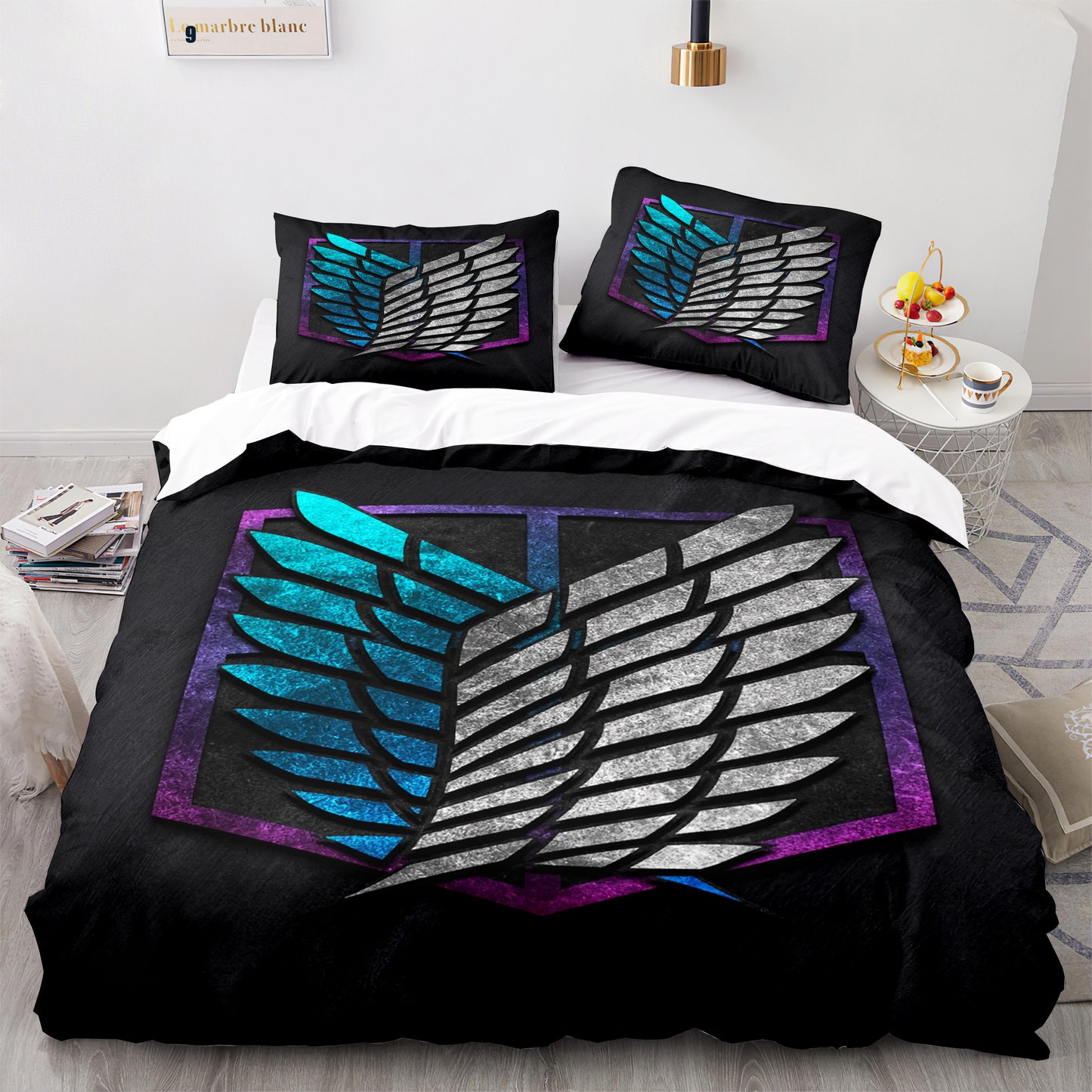 Attack on Titan 3D Comforter and bed sheet set for the glory of humanity