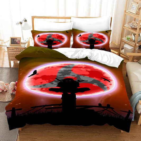 NARUTO Uchiha Itachi Sharingan comforter and bed sheet set