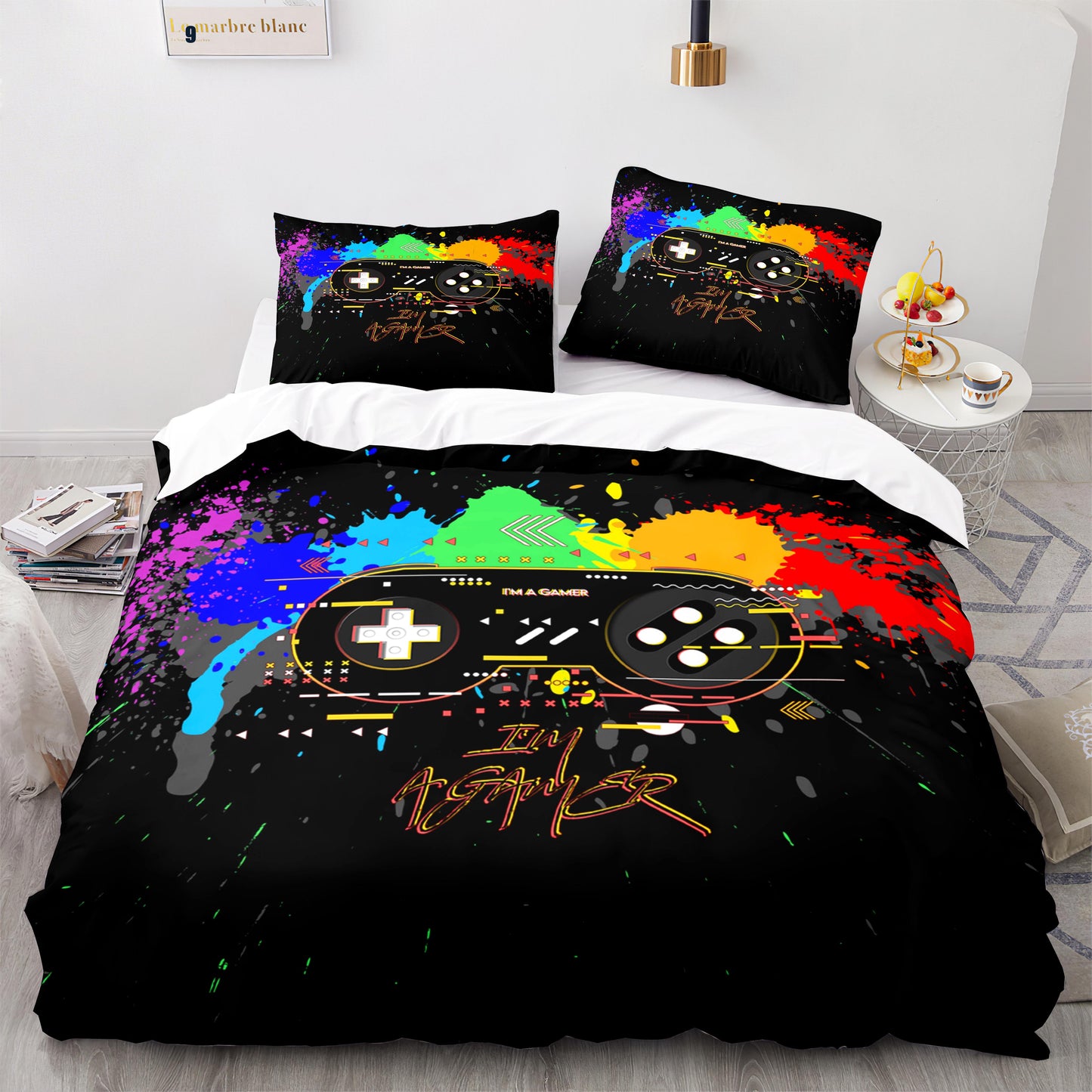 3D cotton comforter set I am a gamer