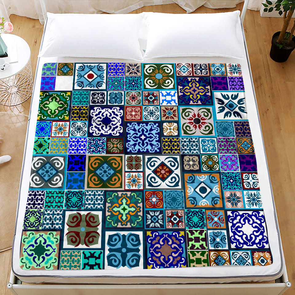 Bohemian style 3d flannel fleece blanket