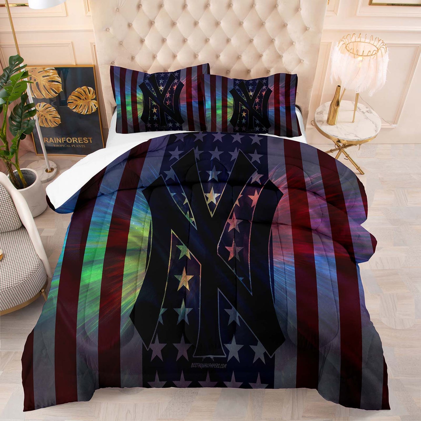 New York Yankees 4pcs Comforter Set Bedding Set