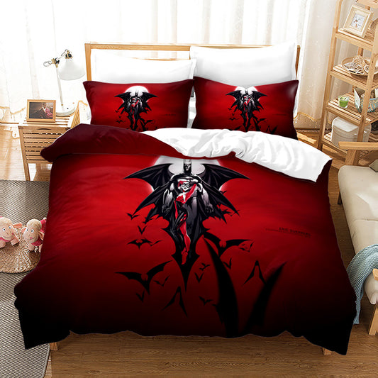 DC Super Hero Batman King Size 4 pcs Comforter And Bedsheet Set