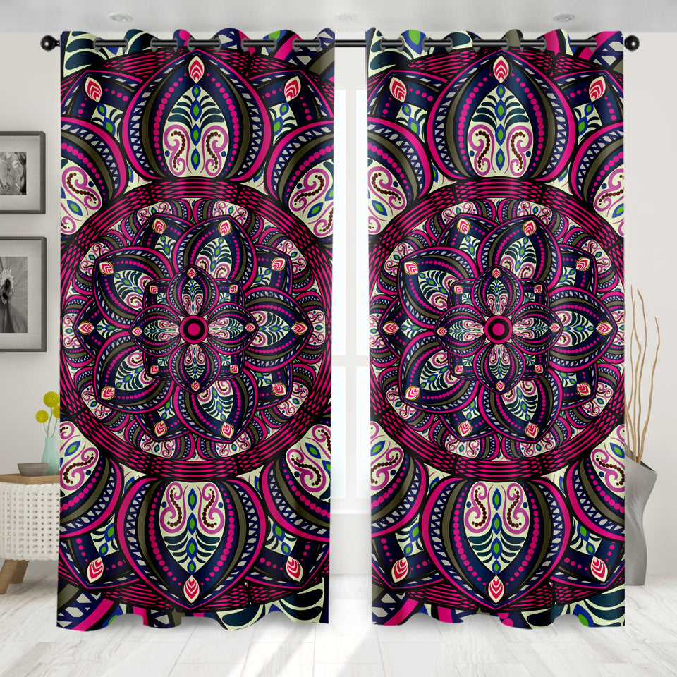 3D bohemian grommet curtains