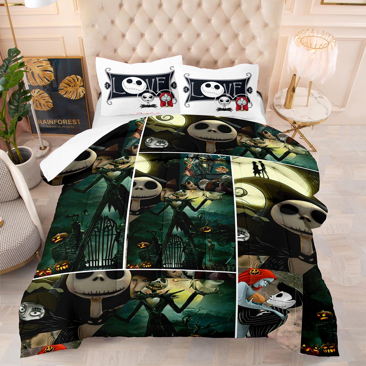 3D Christmas Theme Full Size 4pcs Comforter Set
