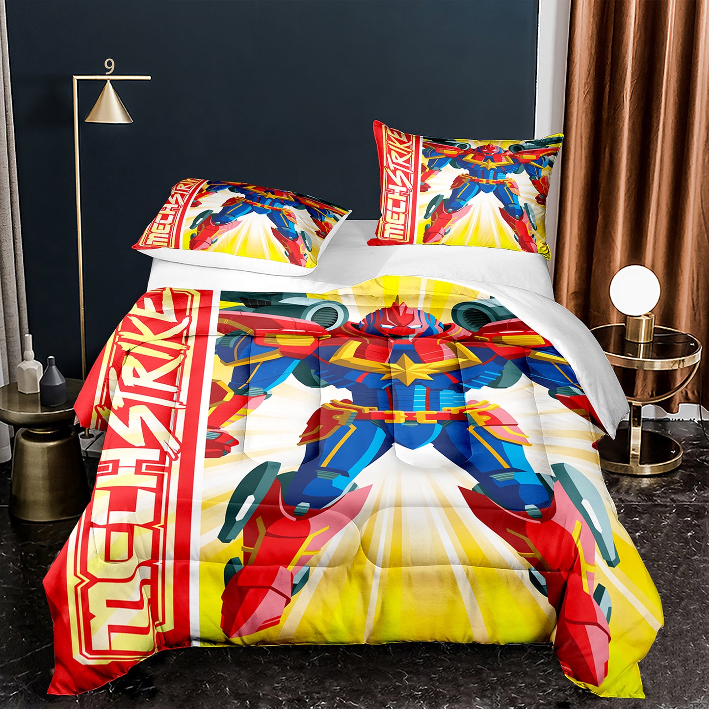 Mech strike Captain Marvel Comforter Set mech strike1022