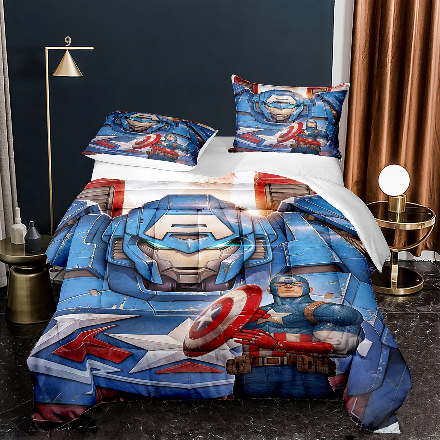 Mech strike Captain America Comforter Set mech strike1037