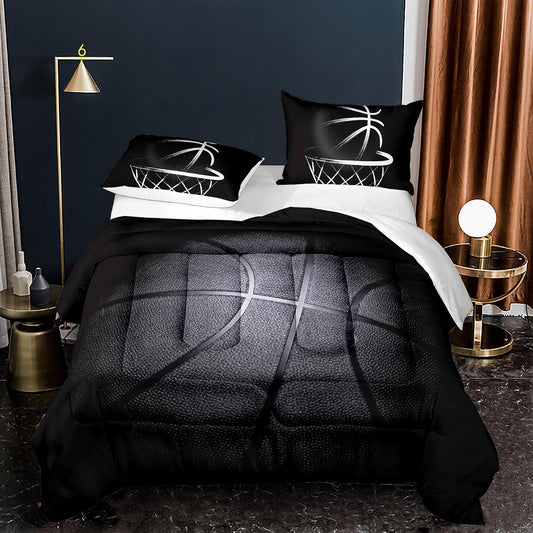 Basketball comforter set black basketball 24