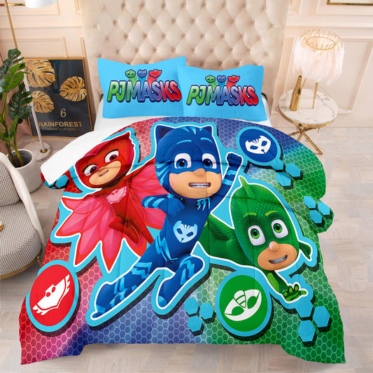 PJ Masks quilt and pillowcases set