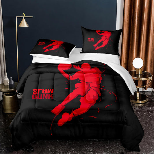 Basketball comforter set slam dunk basketball 30