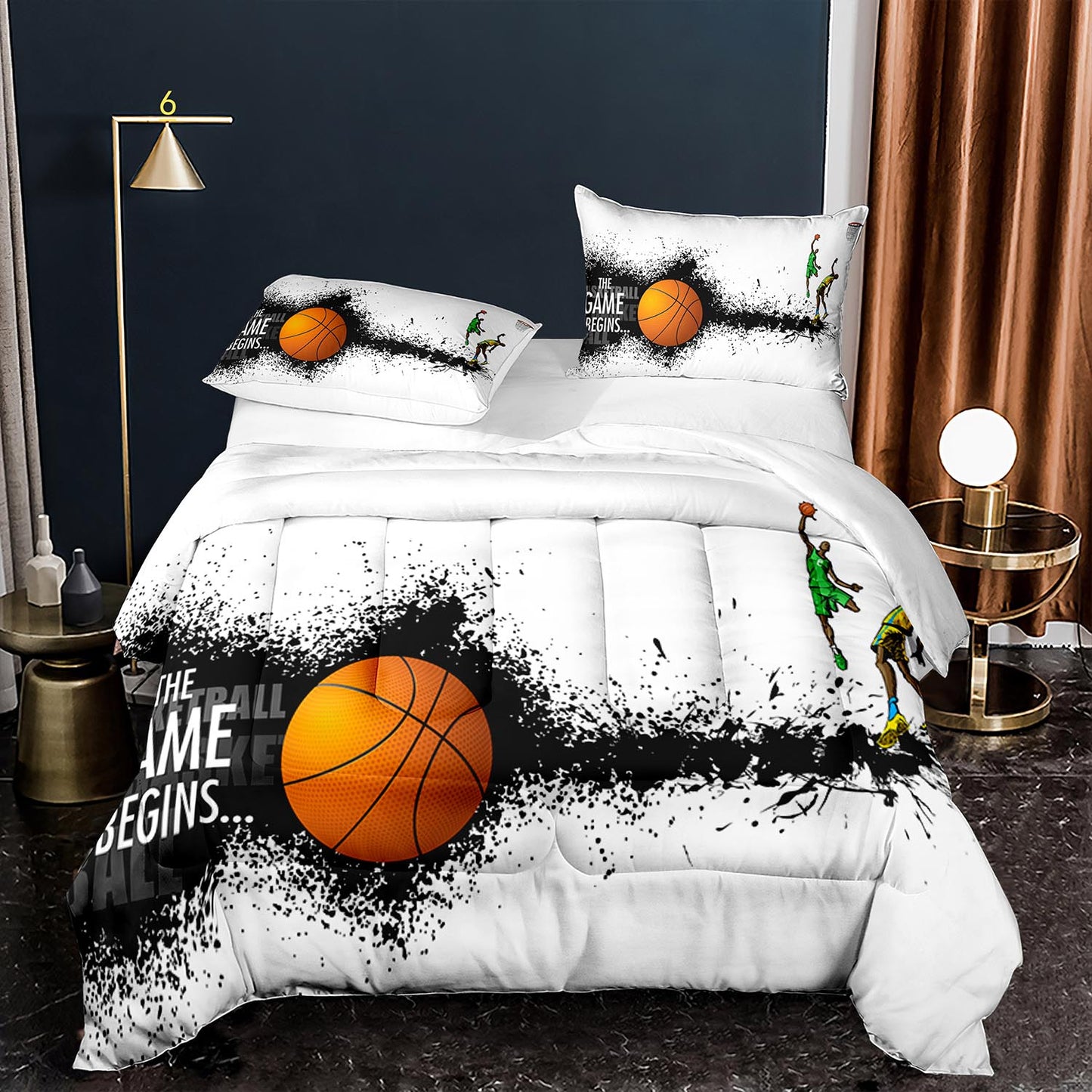 Basketball comforter set The Game Begins basketball 46