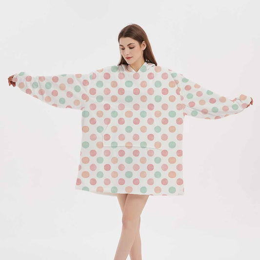 3d winter homewear light spots blanket hoodie for women