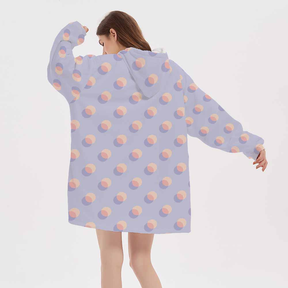 3d light grey winter homewear blanket hoodie