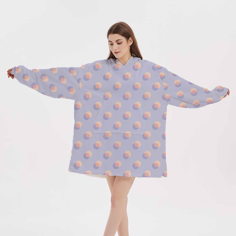 3d light grey winter homewear blanket hoodie