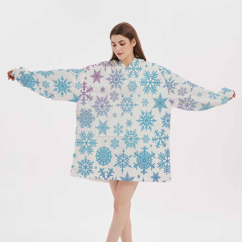 3d Christmas snow winter homewear blanket hoodie