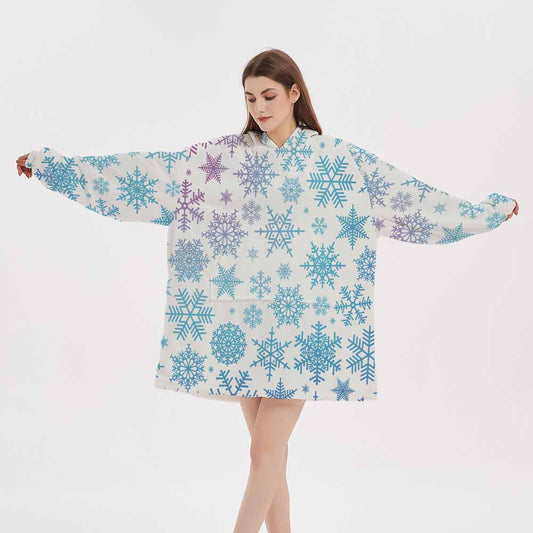 3d Christmas snow winter homewear blanket hoodie