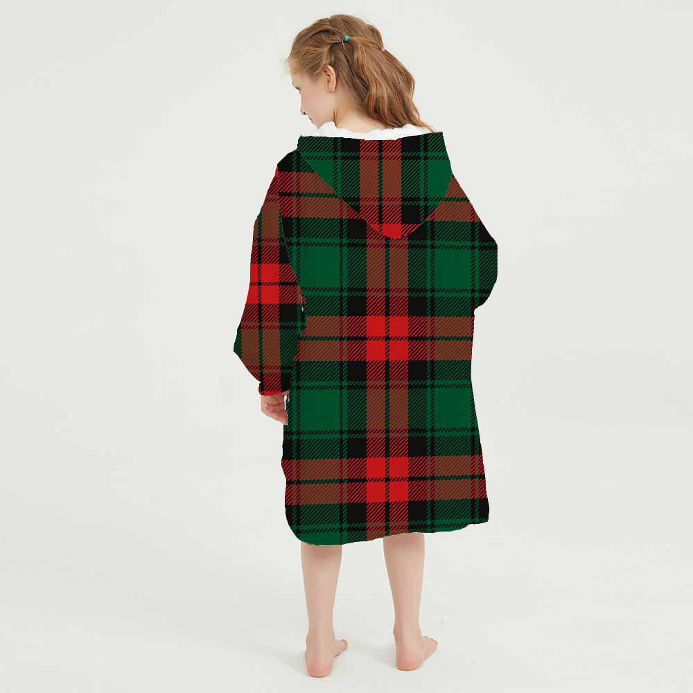 3d Christmas stripes winter homewear blanket hoodie for children