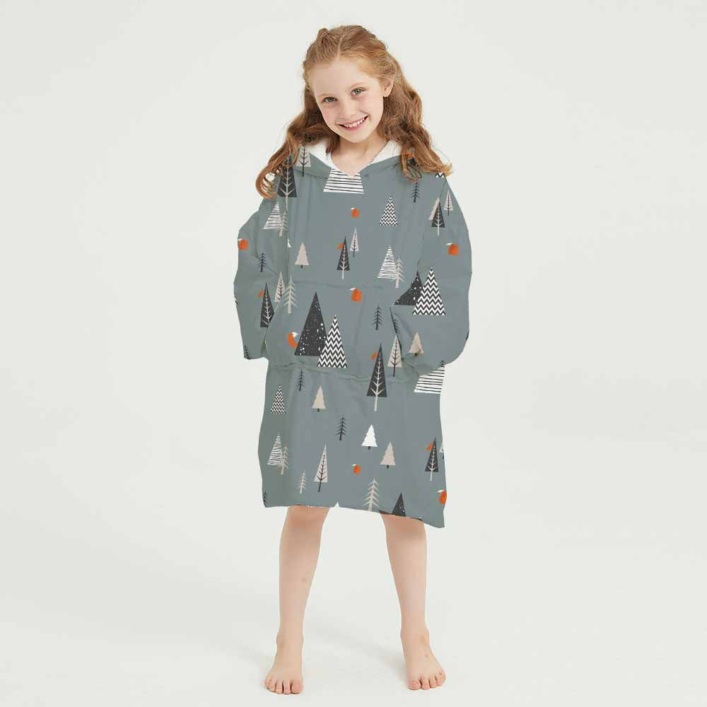 3d Christmas tree winter homewear blanket hoodie