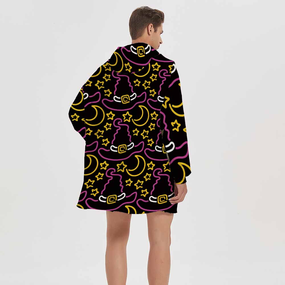 3d halloween wizard hat winter homewear blanket hoodie