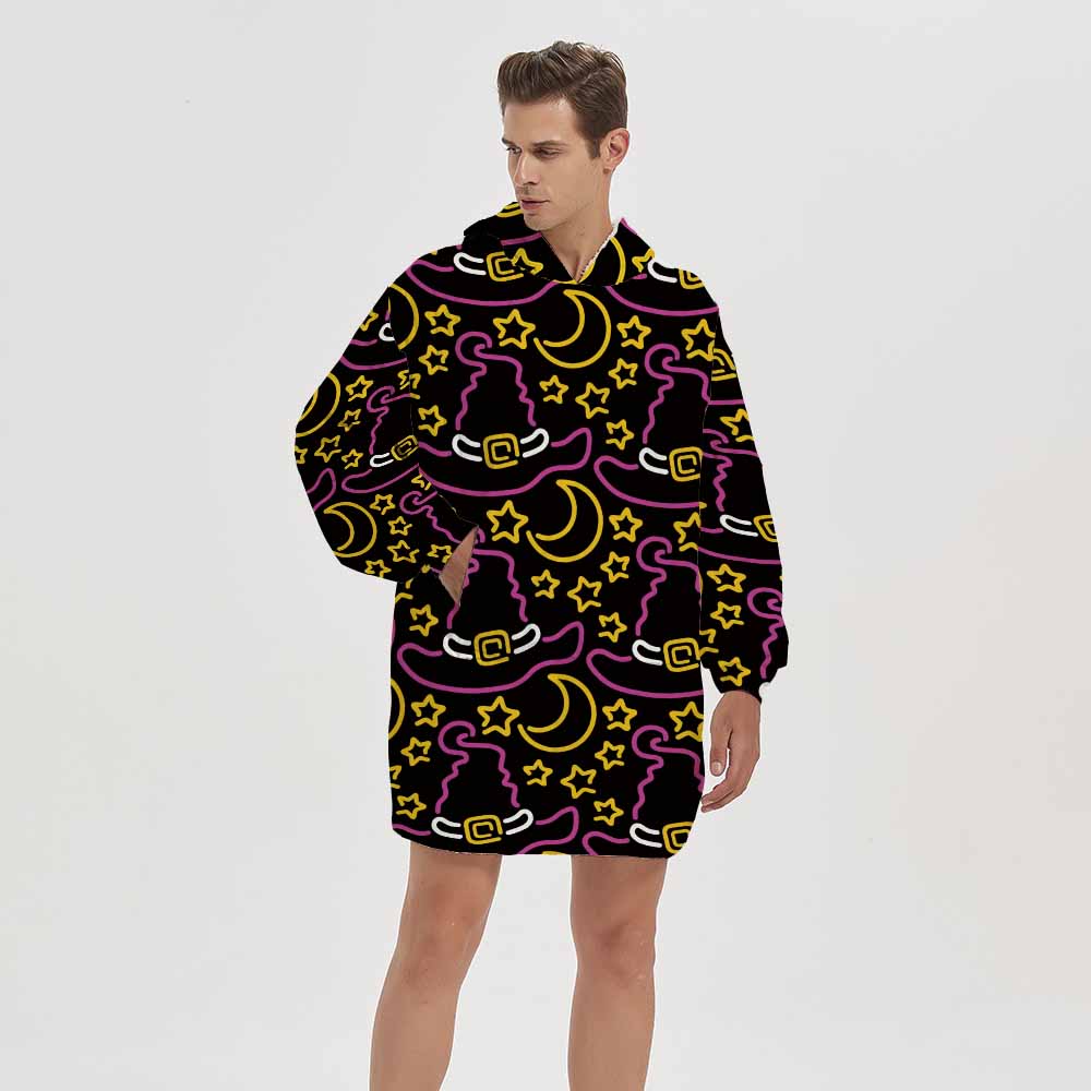 3d halloween wizard hat winter homewear blanket hoodie
