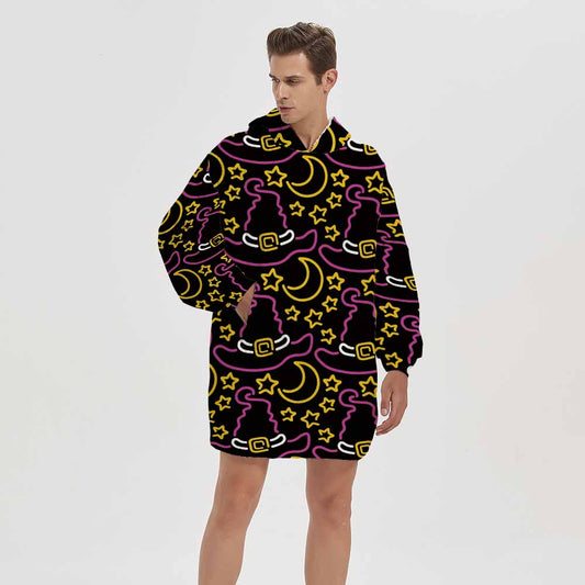 3d halloween wizard hat winter homewear blanket hoodie