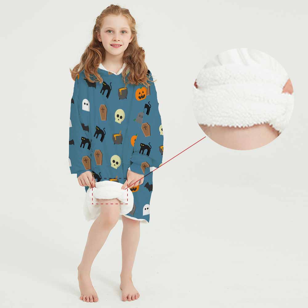 3d halloween winter homewear blanket hoodie